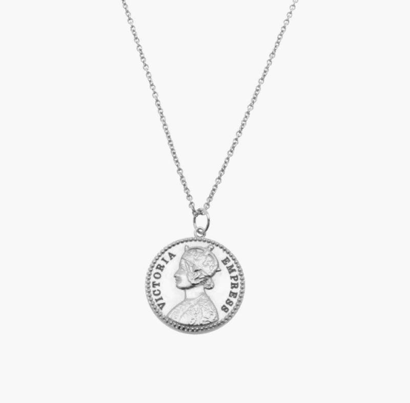 Womens Necklaces | Victoria Coin Necklace Silver Necklaces Necklaces